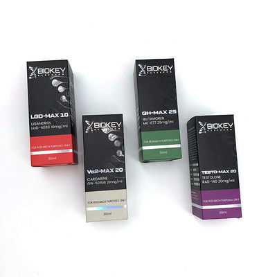 350gsm Sanat Kağıdı 10ml Şişe Ambalaj Kutusu Tıp için Pantone Rengi