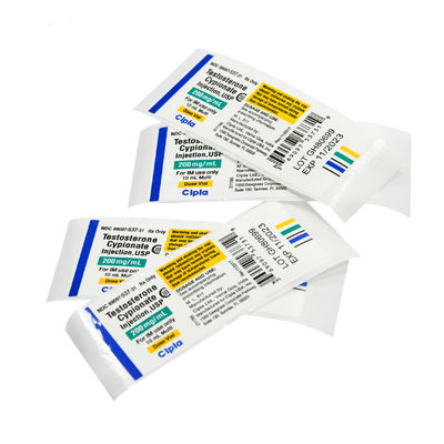 Anti Fake 15ml Şişe Etiketleri, PMS Renkli Suya Dayanıklı Şişe Etiketleri