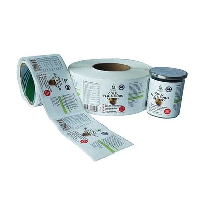 Suya Dayanıklı Kendinden Yapışkanlı 6x12cm İlaç Şişesi Etiketi Mat Laminasyon
