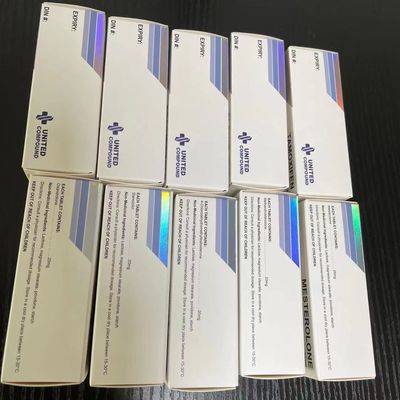 Winstrol Tabletler Kağıt Kutu Baskı, Damgalama Gümüş Folyo Kabartmalı İlaç Hap Kutuları