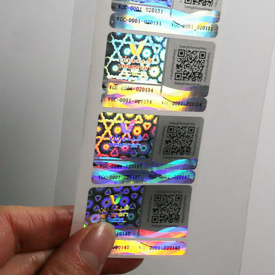 Rainbow Hologram Flakon Etiketi, Parlak Yüzey Holografik Orijinallik Etiketleri