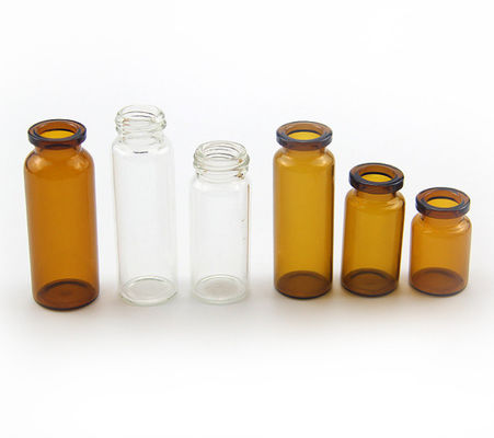 Su geçirmez 10ml Amber İlaç Cam Şişeler 5.5cm Yüksek ISO sertifikası