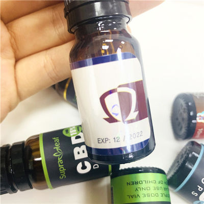 3x6.2cm 30ml Şişe Etiketleri, ISO Geri Dönüşümlü Vinil Şişe Etiketleri