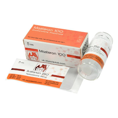 Steroid Sustanon 250 için Kabartmalı Baskı 25mm Geniş 10ml Flakon Etiketleri