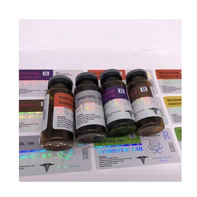 CMYK Renkli İlaç Etiket Etiketleri, Yağa Dayanıklı Vinil Holografik Etiketler