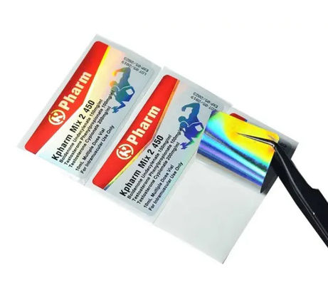 OEM Parlak Laminasyon 10ml Flakon Etiketleri Tıp İçin Hologram Güvenliği