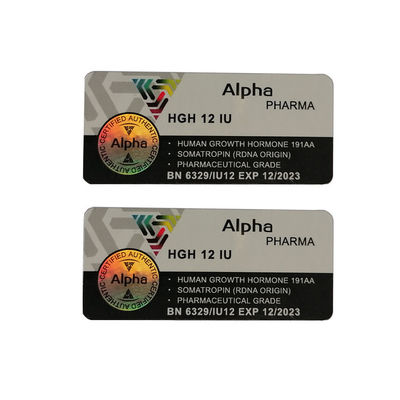 Mat Vernikleme 5ml Şişe Etiketleri 18x42mm Hologram Mühür Etiketi
