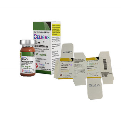 Testosteron için ODM Parlak Laminasyon Küçük Flakon Etiketleri Yapıştırıcı