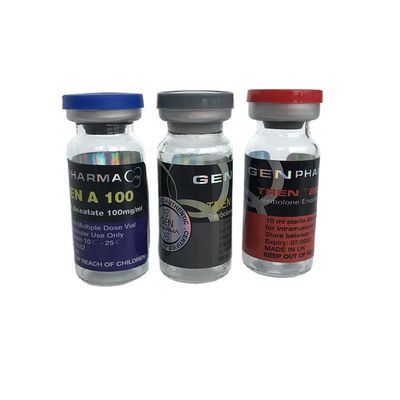 25x60mm Steroid Flakon Etiketleri Sahte Olmayan Gümüş Holografik Etiket