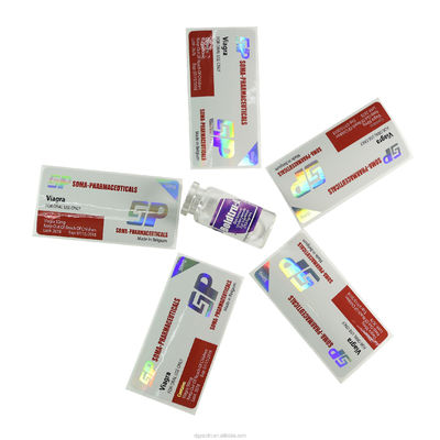 İlaç Şişesi İçin Anti Sahte Baskı 30x84mm Cam Flakon Etiketleri