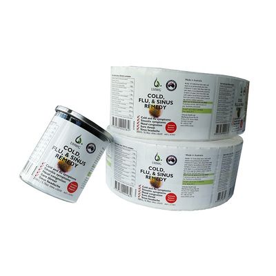Suya Dayanıklı Kendinden Yapışkanlı 6x12cm İlaç Şişesi Etiketi Mat Laminasyon