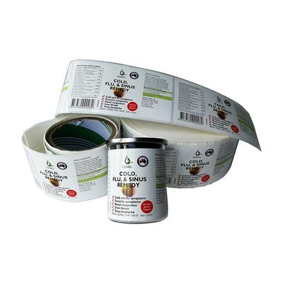 Suya Dayanıklı Kendinden Yapışkanlı 6x12cm İlaç Şişesi Etiketi Mat Laminasyon