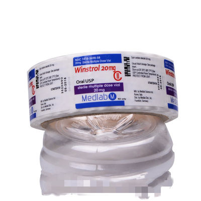 Ofset Baskı ile Parlak Yapışkanlı 60mm Uzunluk Vinil Şişe Etiketleri