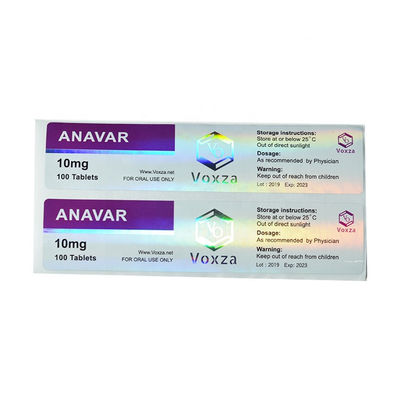 Isıya Dayanıklı Holografik Vinil Reçeteli Hap Şişe Etiketi ISO Onaylı