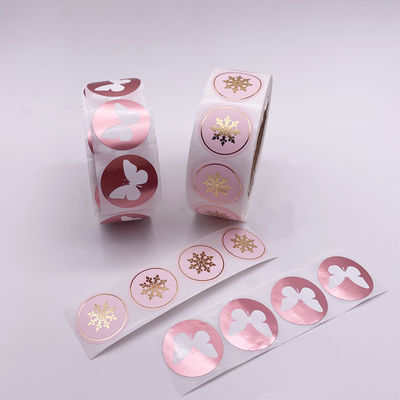 Gül Altın Folyo Damgalama ile OEM Anti Ultraviyole Şeffaf PVC Vinil Sticker