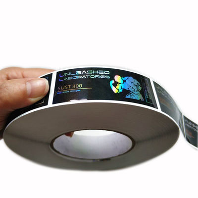 Şeffaf PET İlaç Flakon Etiketleri, Suya Dayanıklı Hologram Güvenlik Etiketi