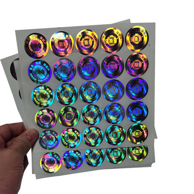 Lazer Kağıdı Holografik Sabotaj Açık Etiketleri Suya Dayanıklı Hologram Mühür Etiketi