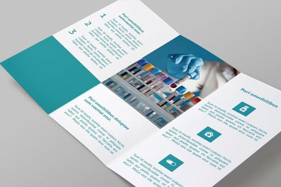 128gsm Sanat Kağıdı A4 İlaç Kutuları İçin Özel Broşür Baskısı