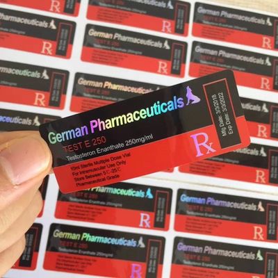 Lazer Kağıdı Suya Dayanıklı 10ml Şişe Etiketleri, 60mm Geniş Şişe Etiket Etiketleri