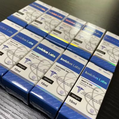 Parlak Parlak Filmli Gümüş Hologram Folyo 10ml 20ml Steriod Ambalaj Kutuları