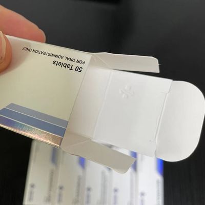 Winstrol Tabletler Kağıt Kutu Baskı, Damgalama Gümüş Folyo Kabartmalı İlaç Hap Kutuları