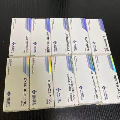 Winstrol Tabletler Kağıt Kutu Baskı, Damgalama Gümüş Folyo Kabartmalı İlaç Hap Kutuları