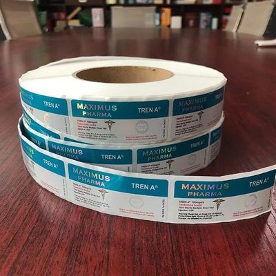 10ml Enjeksiyon Flakon Kullanımı İçin Rulo Tarafından Özel Renkli Baskı Hologram Steriod 3x6 Cm Lazer Kağıt Flakon Etiketleri