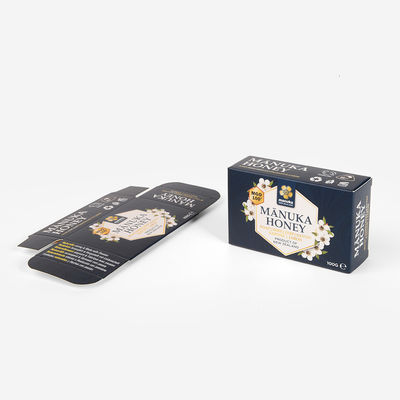 Spot UV Baskı ile Siyah Geri Dönüşümlü 300gsm Kozmetik Kağıt Kutusu